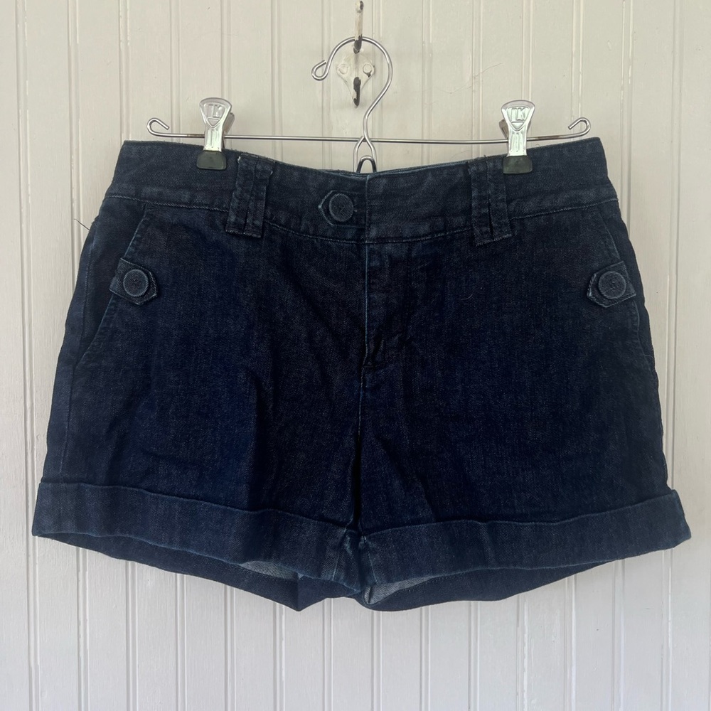 Banana Republic Dark Blue Jean Shorts size 6 Denim